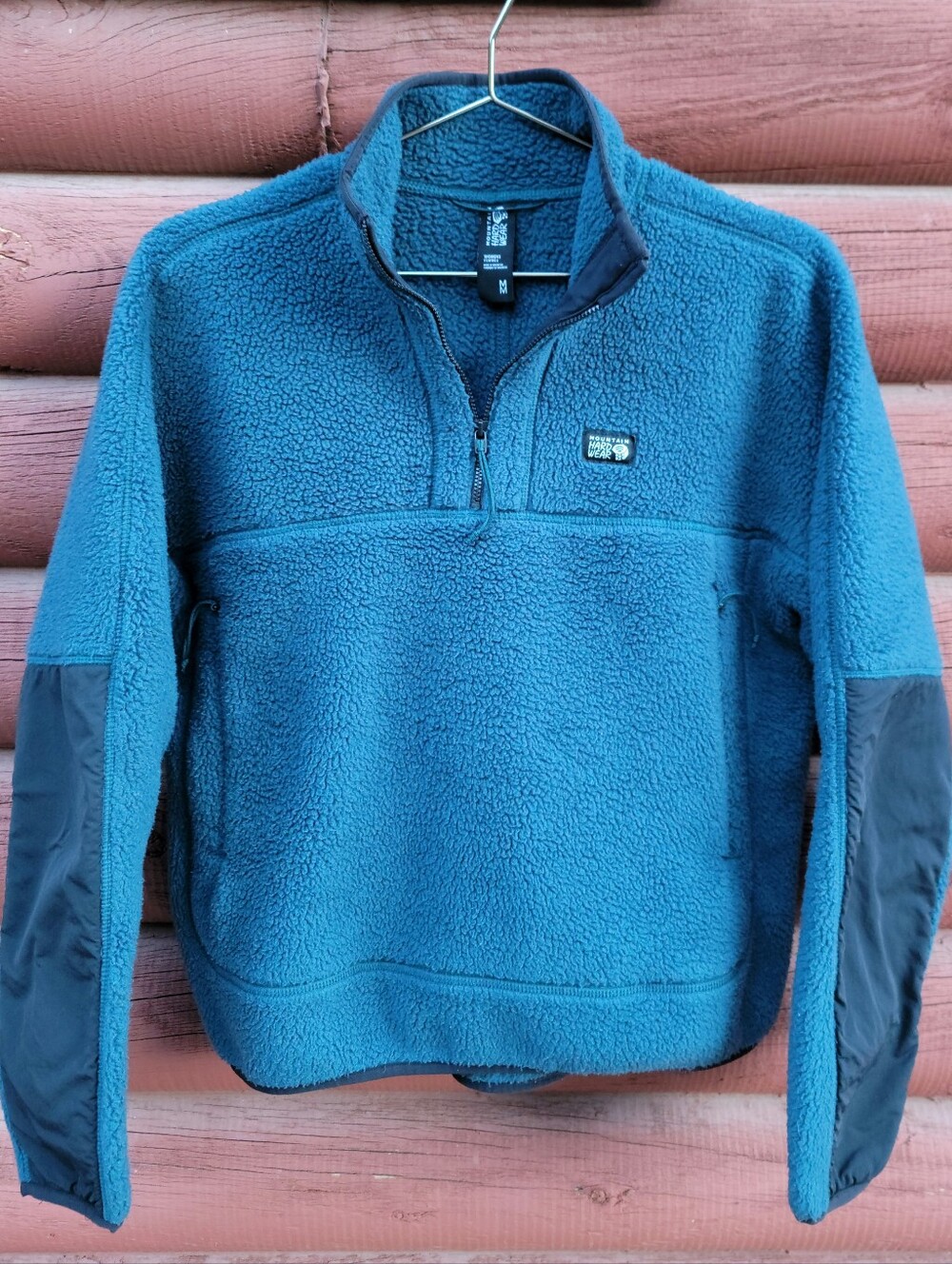 Women's Mountain Hardware Teal Hicamp Pullover Fleece Sweater (size MD) - Picture 3 of 13